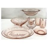 Asst Vintage Pink Colored / Depression Glass