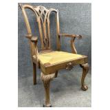 Walnut Chippendale Arm Chair