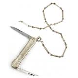 14K White Gold Art Deco Esemco Pocket Knife