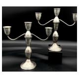 2 Sterling Silver Weighted Candelabras
