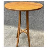 Round Oak Accent Table