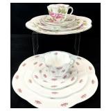 9pc Shelley (Dainty) Rambler Rose & Rosebud China