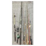 Asst Lot Vintage Fishing Rods & Reels