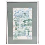 Paul Brent Framed Gazebo Watercolor Art Print