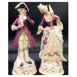 2 Coventry Porcelain Victorian Style Figurines