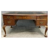 National Mt Airy Leather Top Desk