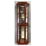 Mahogany Tone Display Cabinet