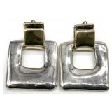 Varsano Israeli Designer Sterling Clip Earrings
