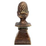 Heavy Cast Iron Pineapple Finial Statue / Bookend