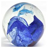 Dolphin Art Glass Paperweight