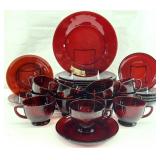 Vintage Ruby Red Glassware, Asst.