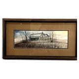 Mississippi Memory Farmhouse Landscape Watercolor