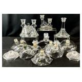 Vintage Glass Candlesticks & Candle Holders