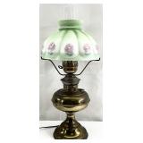 Vintage Rayo Electrified Oil Lamp, Glass Shade