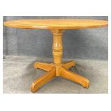 48in Round Oak Pedestal Table