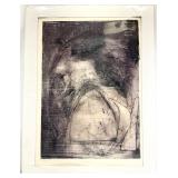Signed Abstract Collagraph Art Print