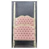 Metal Twin Button Tufted Bed NO RAILS