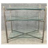 Metal & Glass Open Etagere