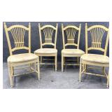 Four Wheatback Dining Chairs