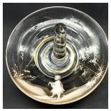 Mary Gregory Art Glass Ring Dish