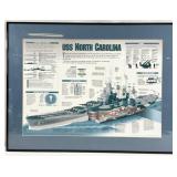 USS North Carolina Battleship Illustration