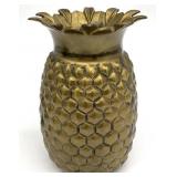 Vintage Brass Pineapple Planter /  Vase