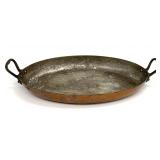 Antique French Copper Oval Roasting Pan