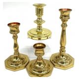 4pc Copper Craft & Baldwin Brass Candlesticks