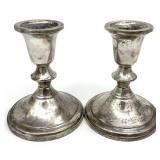 2 Towle Sterling Silver Weighted Candlesticks