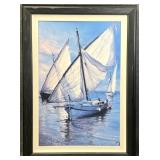 Large Violet Boat by Jaume Laporta Art Print