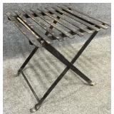 Metal Slat Top Side Table