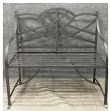 Metal Slat Bottom Bench
