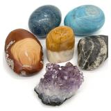 Alabaster Eggs, Natural Amethyst Crystal & More