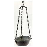 Vintage Copper Metal Hanging Planter / Cauldron