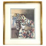 Quilt, Basket & Hat on Rocking Chair Signed Art