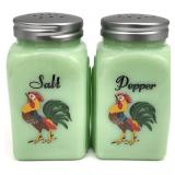 Jadeite Green Vintage Style Salt & Pepper Shakers