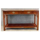 Chippendale Banded Mahogany Console Table