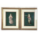 Little Boy w/Dog & Little Girl w/Cat Vintage