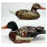 2 Vintage Wooden Duck Decoys