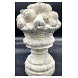 Cast Plaster Fruit Basket Architectural Statue