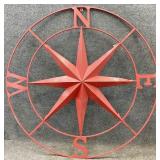 42in Metal Wall Hanging Compass Rose