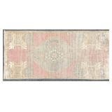 1.7 x 3.4 Vintage Handmade Turkish Oushak Rug