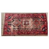 3.8 x 7 Hand Knotted Kurdi Persian Wool Rug