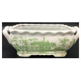 Victorian Style Green White Planter