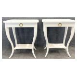 Pair Modern History One Drawer End Tables
