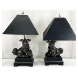 Pair Leeazanne Chinese Foo Dog Lamps
