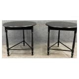 Pair New Alden Parkes Round Accent Tables