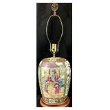 Chinese Famille Rose Porcelain Vase Lamp