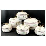 Tabletops Unlimited Floral Enamelware Pots & Pans