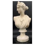 Carved Marble Greek Goddess Diana Bust Sculpture
